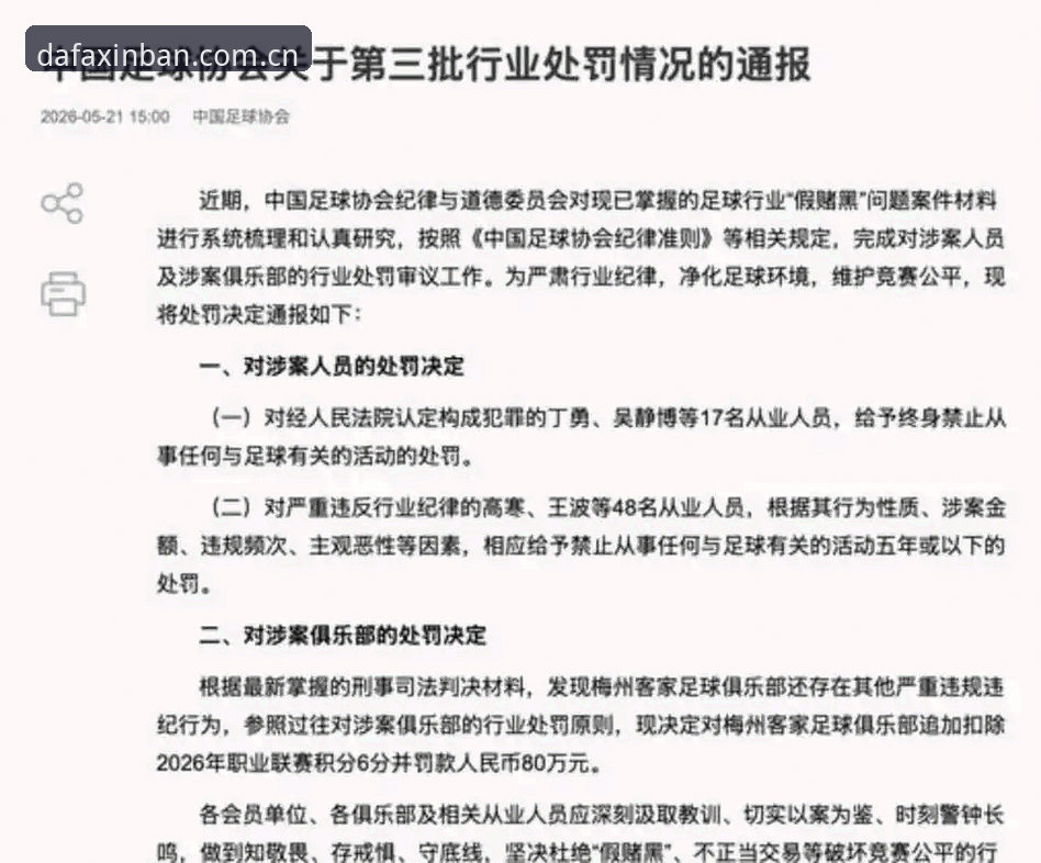 足协三批禁足名单数据全解析:从17人终身禁足看行业处罚的技术逻辑